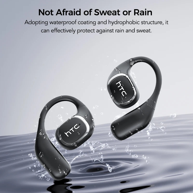 Translator HTC NE11 Bluetooth 6.0 OWS Wireless Headphones Translation Earphones Full-Color Touch Screen Ultra Long Battery Life