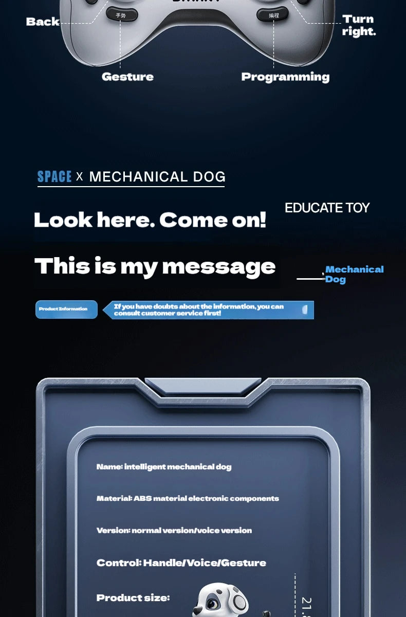 Latest Electric Intelligent Robot Dog Toy Remote Control Car For Children Gesture Dual SensationRacing Boy Gift robots kids toys