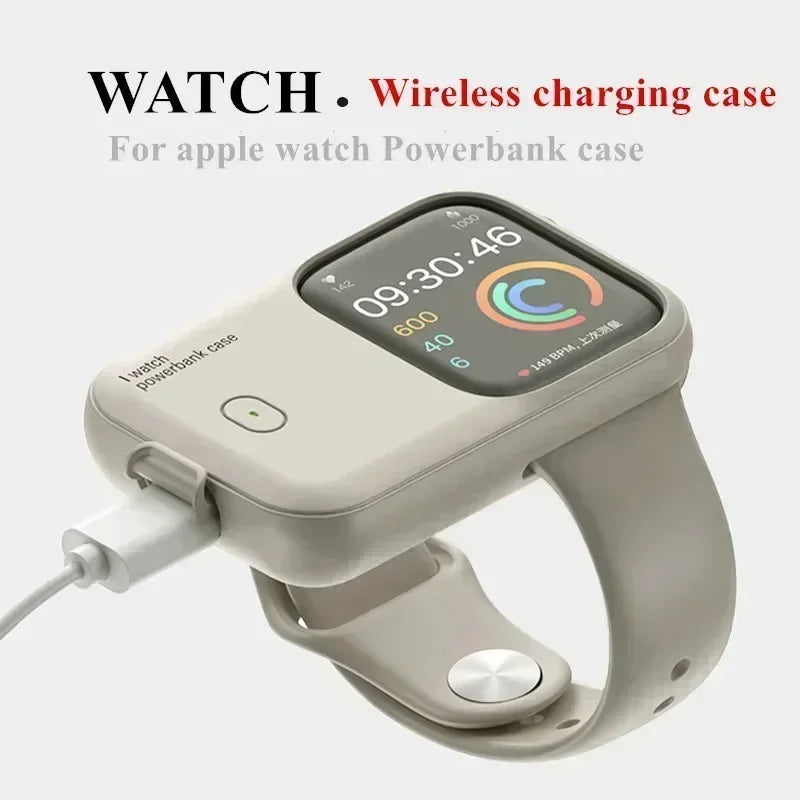 Portable Wireless Charger 1200mAh Spare Battery Powerbank Device For Apple Watch8 7 6 5 4 SE Ultra for iWatch Fast Charging case