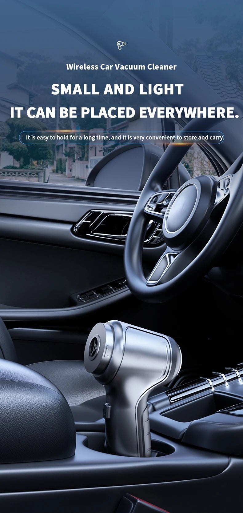 Car Wireless Vacuum Cleaner Strong Suction Handheld  Wet Dry Auto Vacuum Home & Car Dual Use Mini Vacuum Cleaner Home Appliance