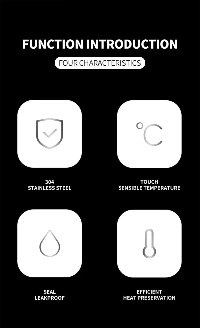 500mI Auto Digital Intelligent Thermos Cup For Tesla Model 3 X S Y P100D SpaceX Car Digital Smart Thermos Cup Auto Accessories