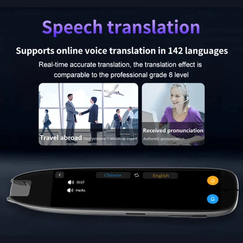 142 Languages WIFI Scan Translation Pen Scanning Smart Voice Translator S65 Pro Translation Pen For Business Travel Abroad