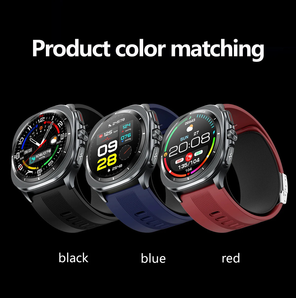 2025 For XIAOMI IOS New Air Pump Airbag Accurate Measure ECG NFC Smart Watch Blood Pressure Men Women