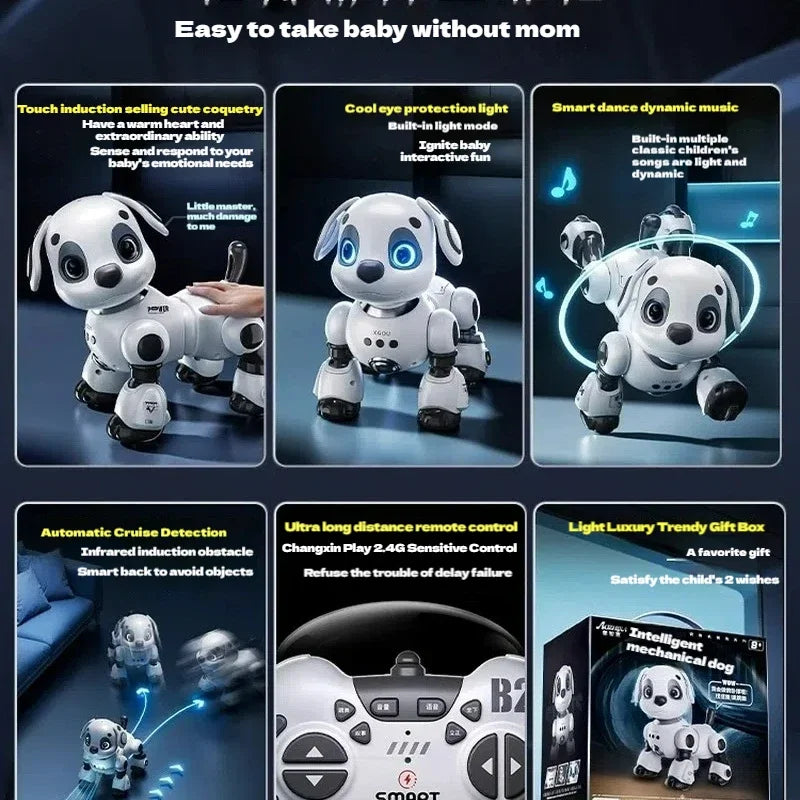 Latest Electric Intelligent Robot Dog Toy Remote Control Car For Children Gesture Dual SensationRacing Boy Gift robots kids toys