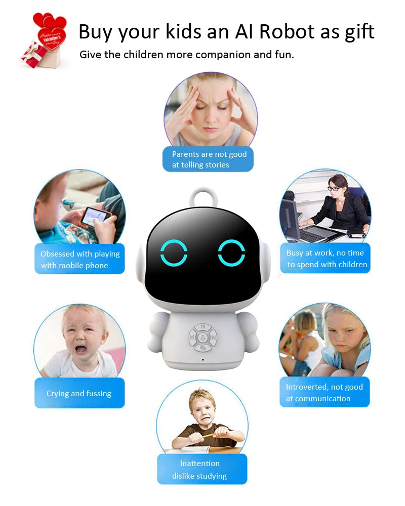 Tuya Smart Life AI Voice Recognition Robot Early Education Toys for Kids Speech Interactive Telling Stories Companion Chatbot