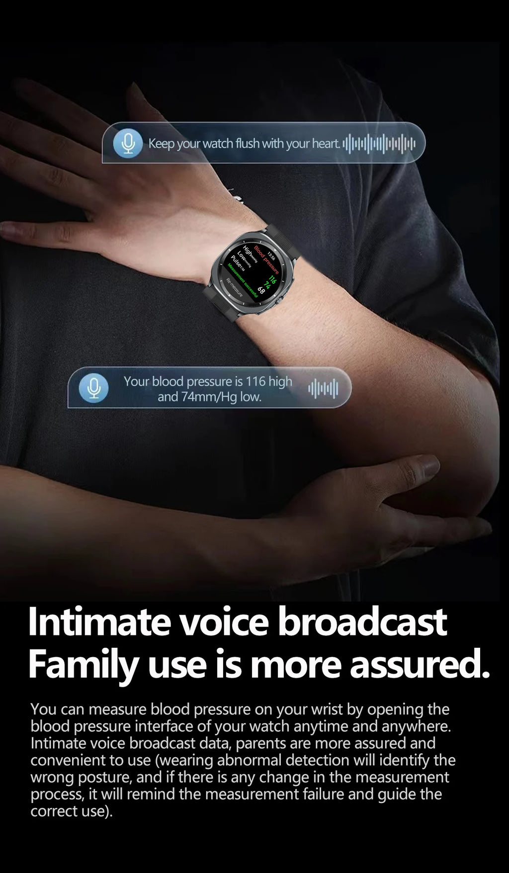 2025 For XIAOMI IOS New Air Pump Airbag Accurate Measure ECG NFC Smart Watch Blood Pressure Men Women