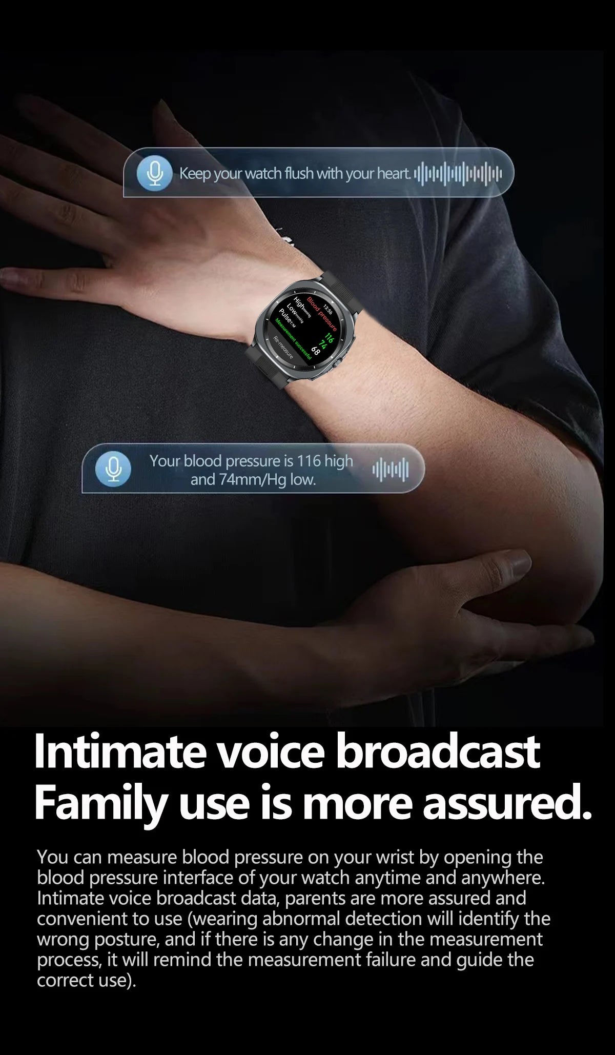 2025 For XIAOMI IOS New Air Pump Airbag Accurate Measure ECG NFC Smart Watch Blood Pressure Men Women