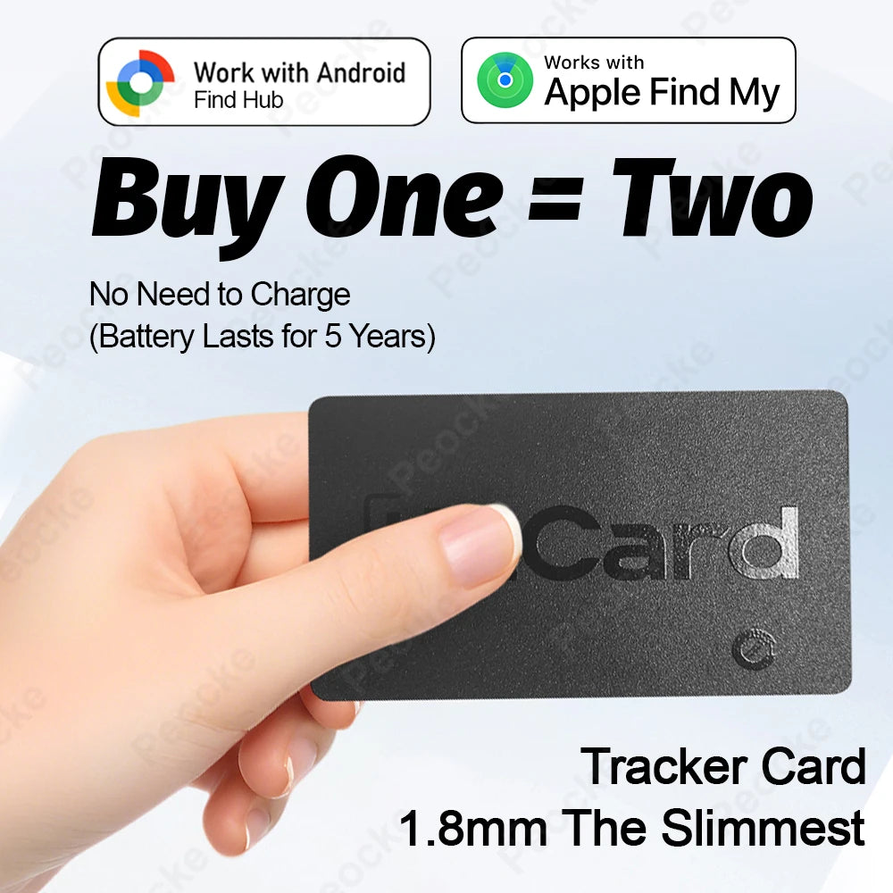 Wallet Anti-loss Card Location Tracking GPS Smart Tag for Android Key Luggage Finder With iPhone Find My App Bluetooth Device