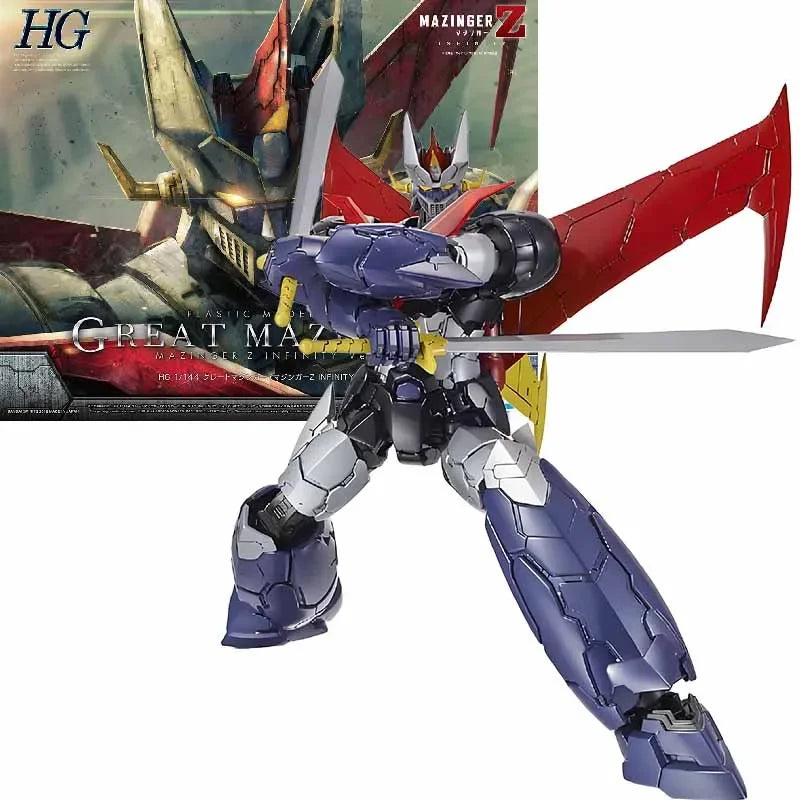 In Stock BANDAI Original HG 1/144 INFINITISM GRENDIZER  Assembly Model Toys Collectible Model Ornaments Gifts for Children