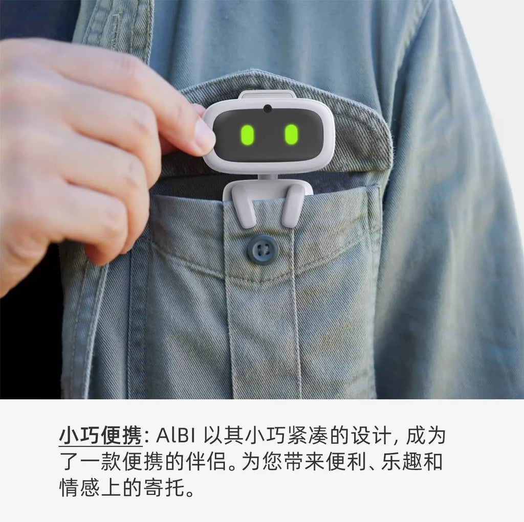 Ai Pocket Pet Aibi Smart Robot Bluetooth Wifi Connect Voice Conversation Gpt Rotating Camera Portable Small Intelligent Robots