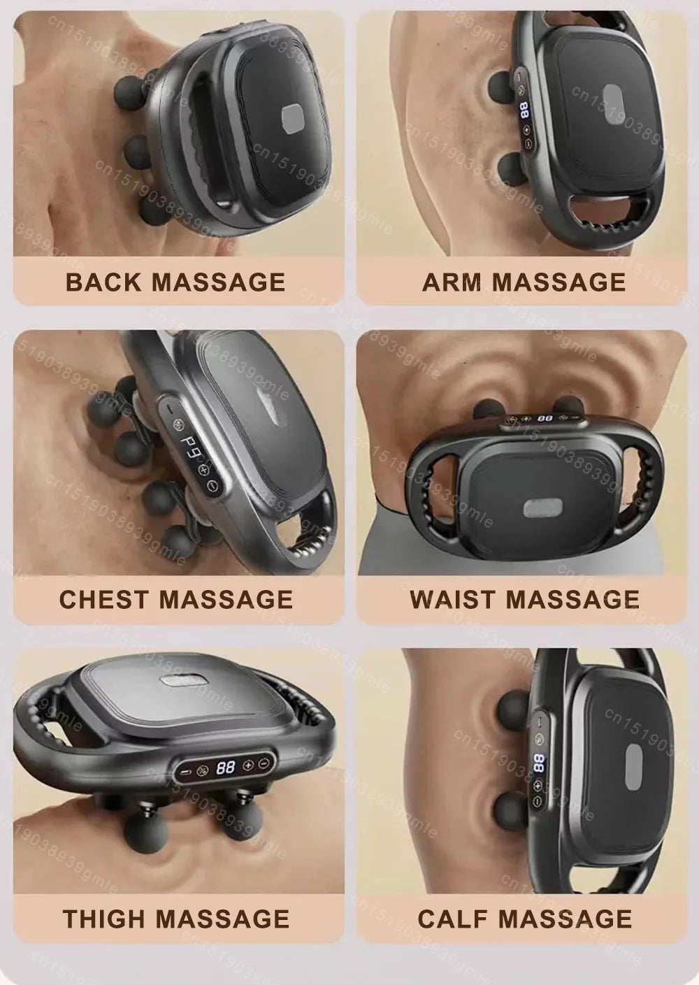 Fascia Gun 12/8 Heads Electric Massage Gun Muscle Relaxation High Frequency Back Massage Deep Tissue Muscle Fascia Massage Gun