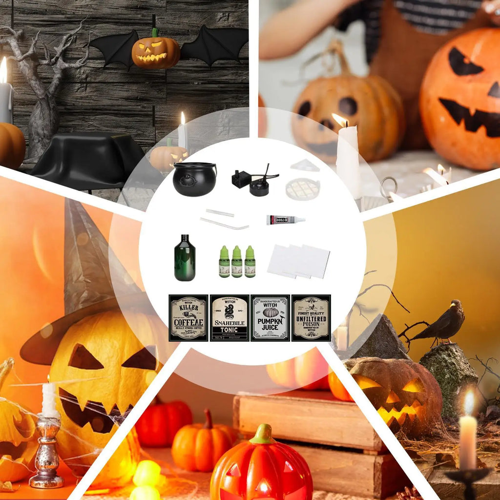 Halloween Cauldron Halloween Haunted House Decor Spooky Cauldron with Fume Effect for Homeowners Event Planners School