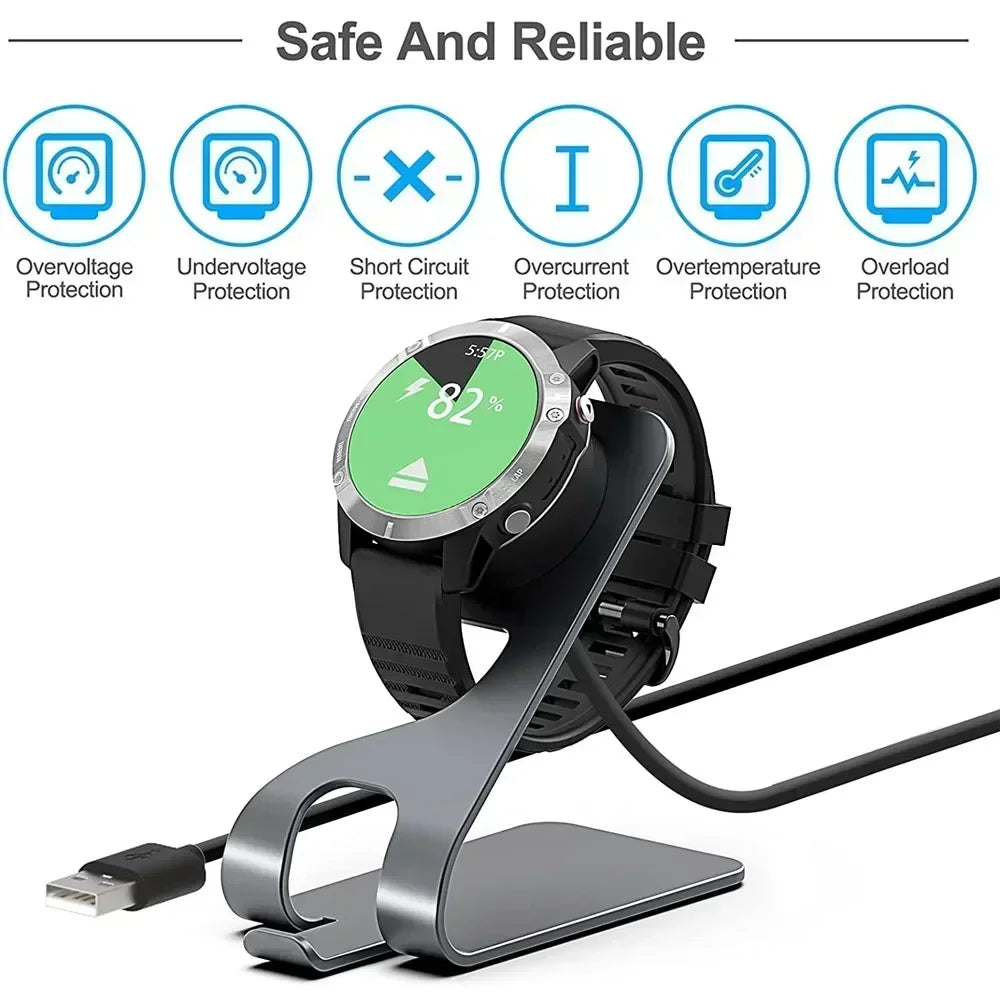Charger Stand for Garmin Venu 3S & Fenix 7X Charging/ Vivoactive 3 4 4S Cable Dock Cord for Fenix 5 5X Plus 6 6X 6s/ Instinct2