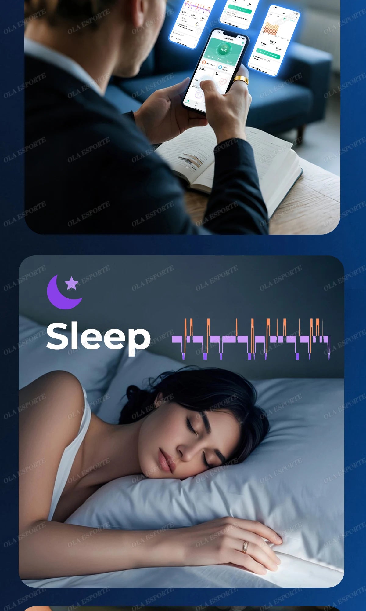 For  Smart Ring Men Women Bluetooth Monitor Blood HeartRate Blood Oxygen Monitor Smartring MultiSport 5ATM Waterproof 2025