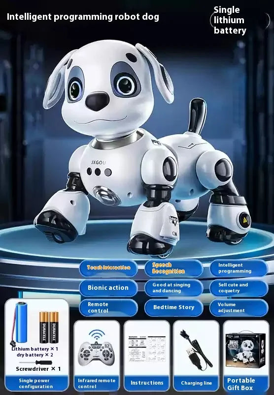 Latest Electric Intelligent Robot Dog Toy Remote Control Car For Children Gesture Dual SensationRacing Boy Gift robots kids toys