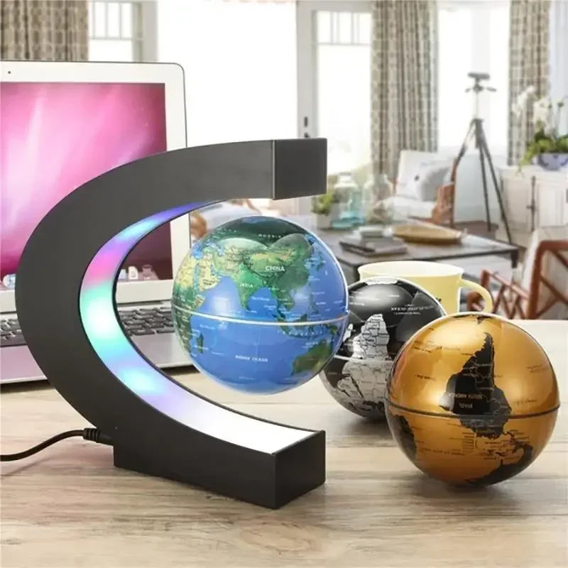 Magnetic Levitation Earth Light Novelty Ball Light Home Decoration Floating Electronic Antigravity Lamp LED Birthday Gifts