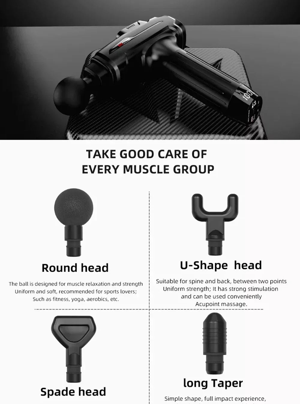 Massage Gun Deep Tissue Percussion Massager For Athletes Recovery And Pain Relief Handheld Relaxation Electric Massagers