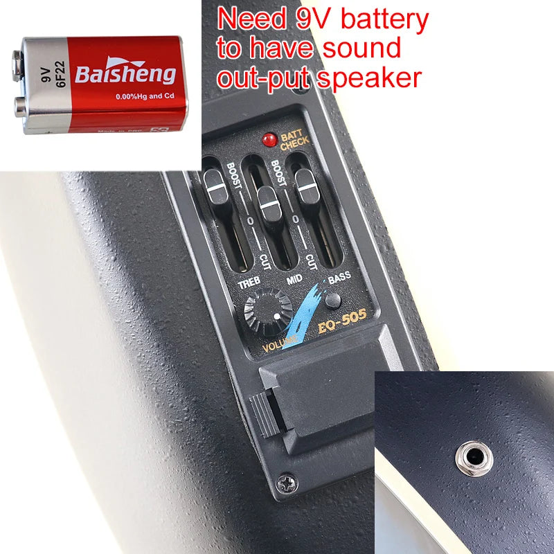 Electric Acoustic Guitar 6 Strings Round Back Ovation Model Brown 41 Inch Acoustic Guitar Cutaway Design Electric Folk Guitar