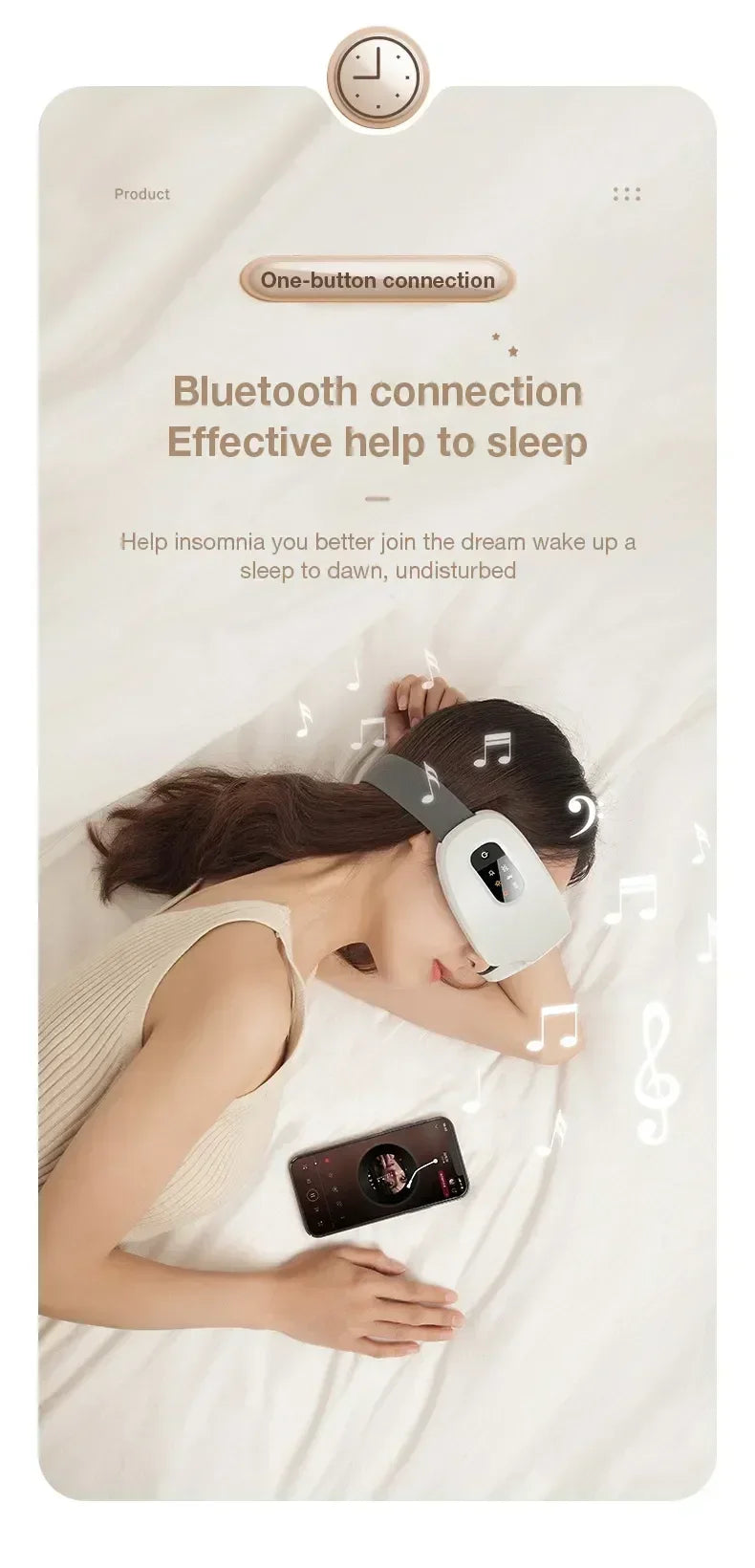 4D Eye Massager Smart Airbag Vibration Eye Care Instrument Hot Compress Bluetooth Eye Massage Glasses Fatigue anti-wrinkle Care