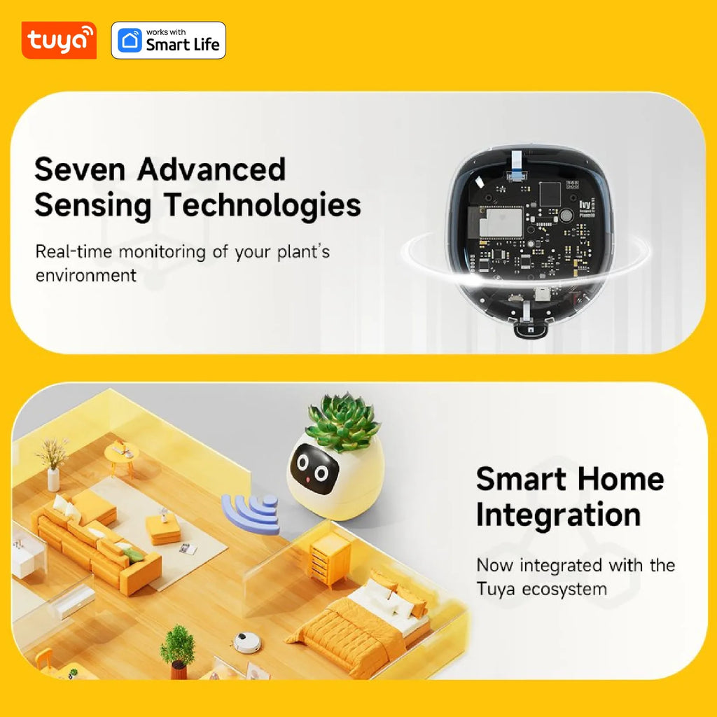 IVY Smart pet Planter Robot Guidance on Plant Care with Emojis, Adorable Plant Companion with Rich Gesture Interaction, AI