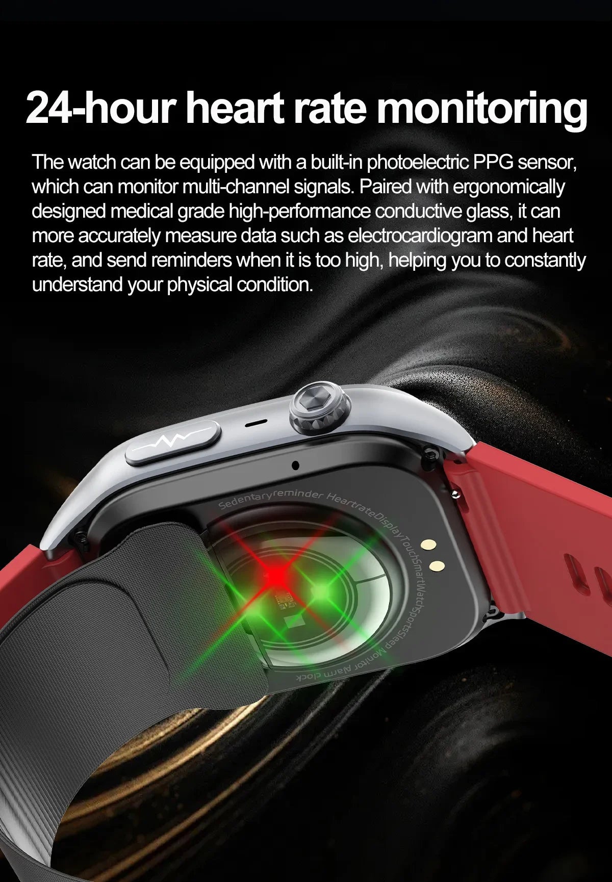 New Precise Detection Blood Pressure Smart Watch Air Pump Airbag Heart Rate ECG Health Bracelet BT Call Watches Men For Xiaomi