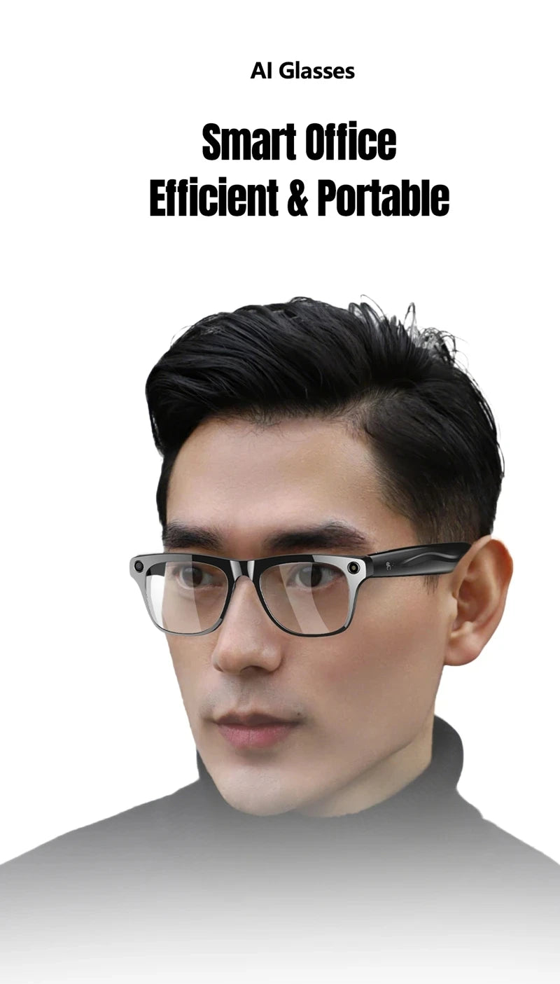 Xiaomi 8K HD AI Smart Glasses Photochromic Multifunction Bluetooth Calling Voice Assistant Music Player Translate Camera Glasses