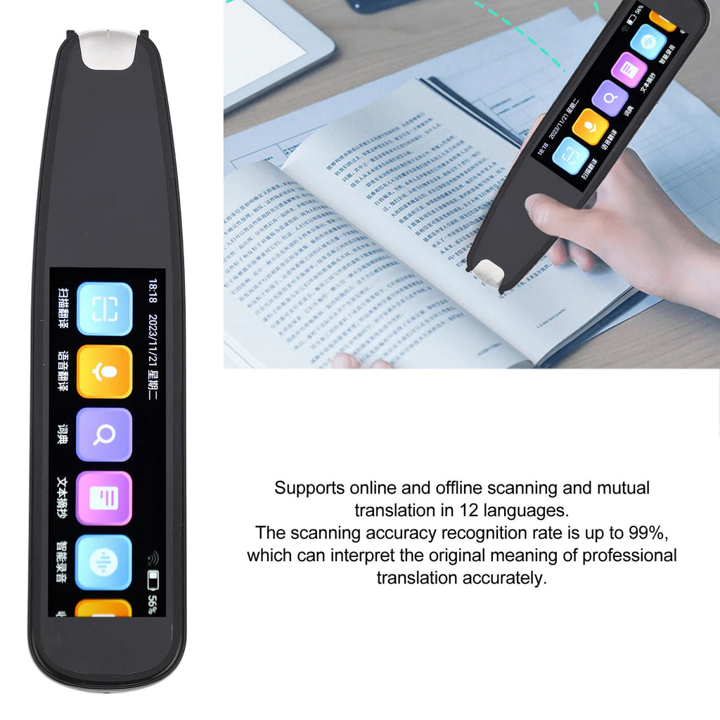 Scanning Translator Smart WiFi Touchscreen 131 Online Voice Translation Offline Translation Dictionary Recording Scan Reader Pen