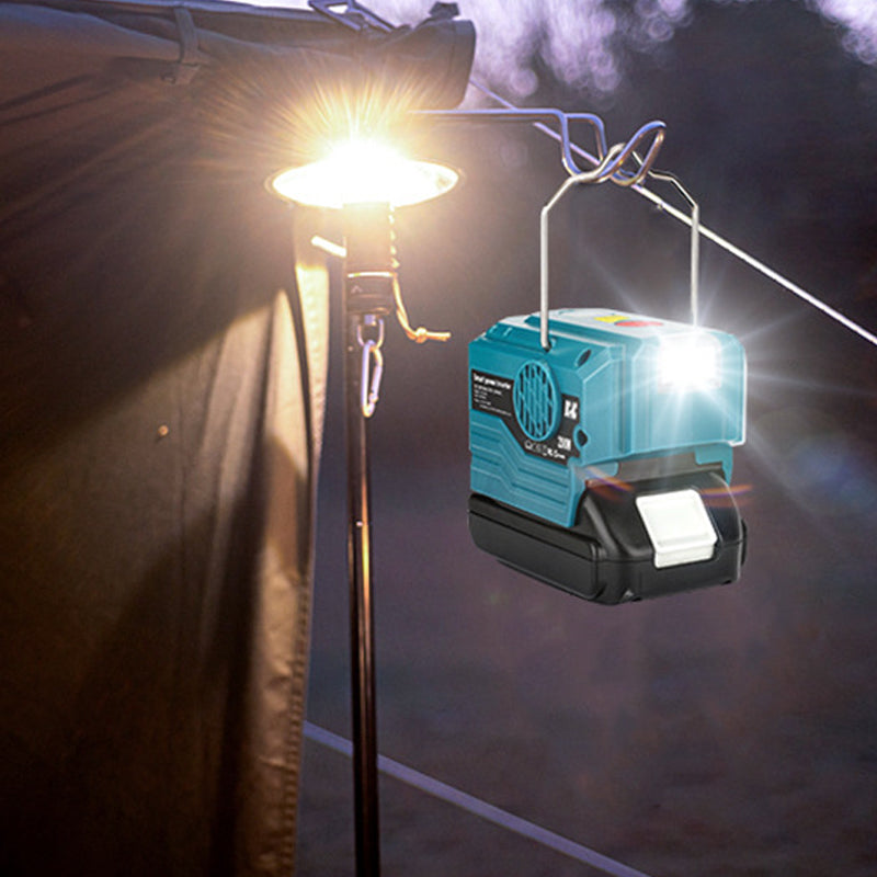 Power Inverter for Makita 18V Battery,DC 18V to AC 120V/220V Portable Power Station with USB,Type-C 280lm LED Light for Camping