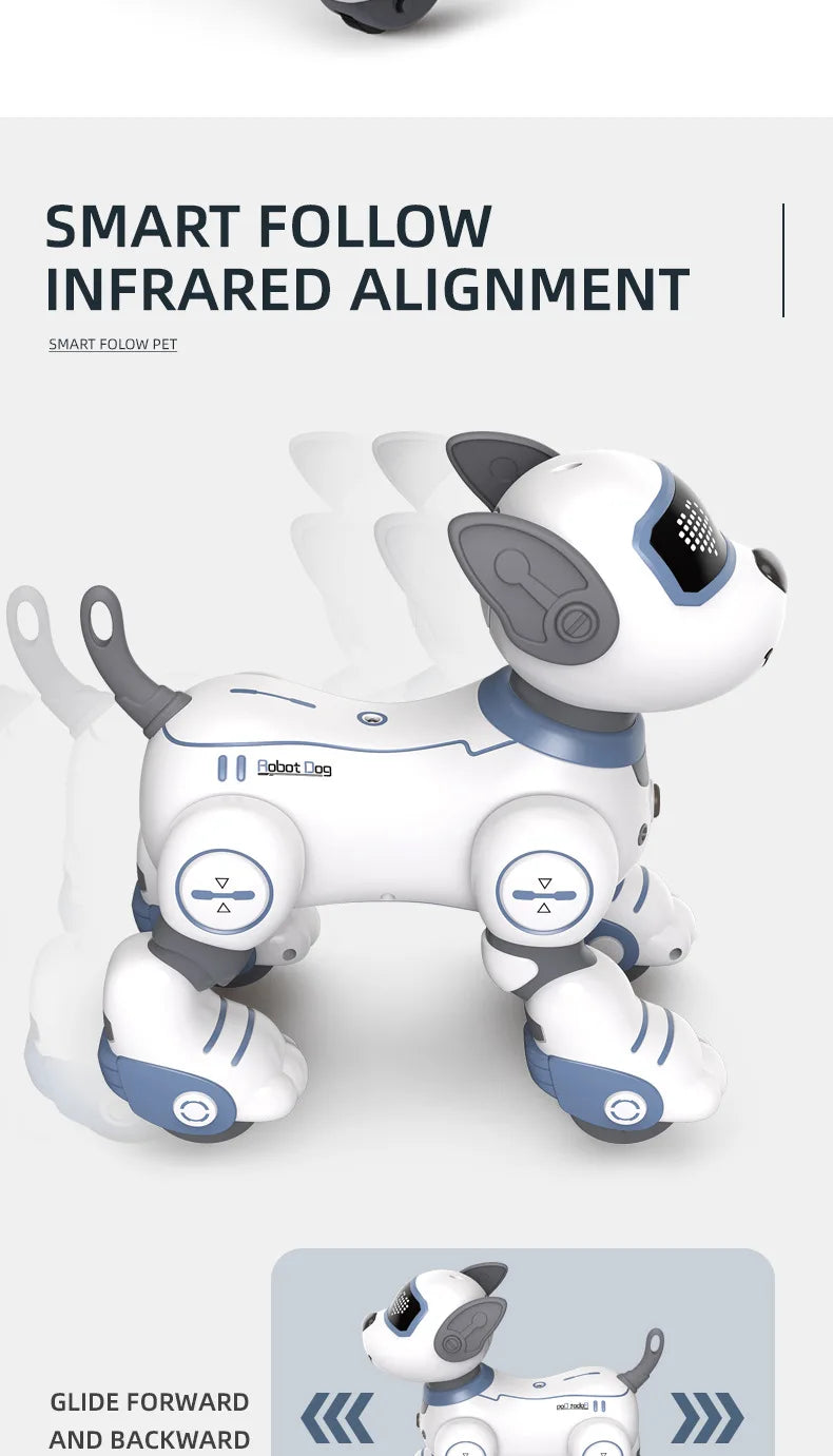 2025 AI Smart Robot Dog - Voice Control, Touch Sensing, Programmable Pet Toy Gift for Boys Girls (RC Dancing)