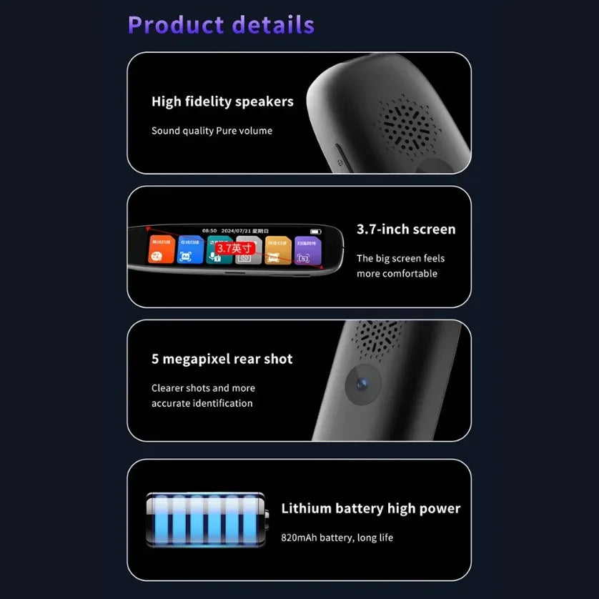 142 Languages WIFI Scan Translation Pen Scanning Smart Voice Translator S65 Pro Translation Pen For Business Travel Abroad