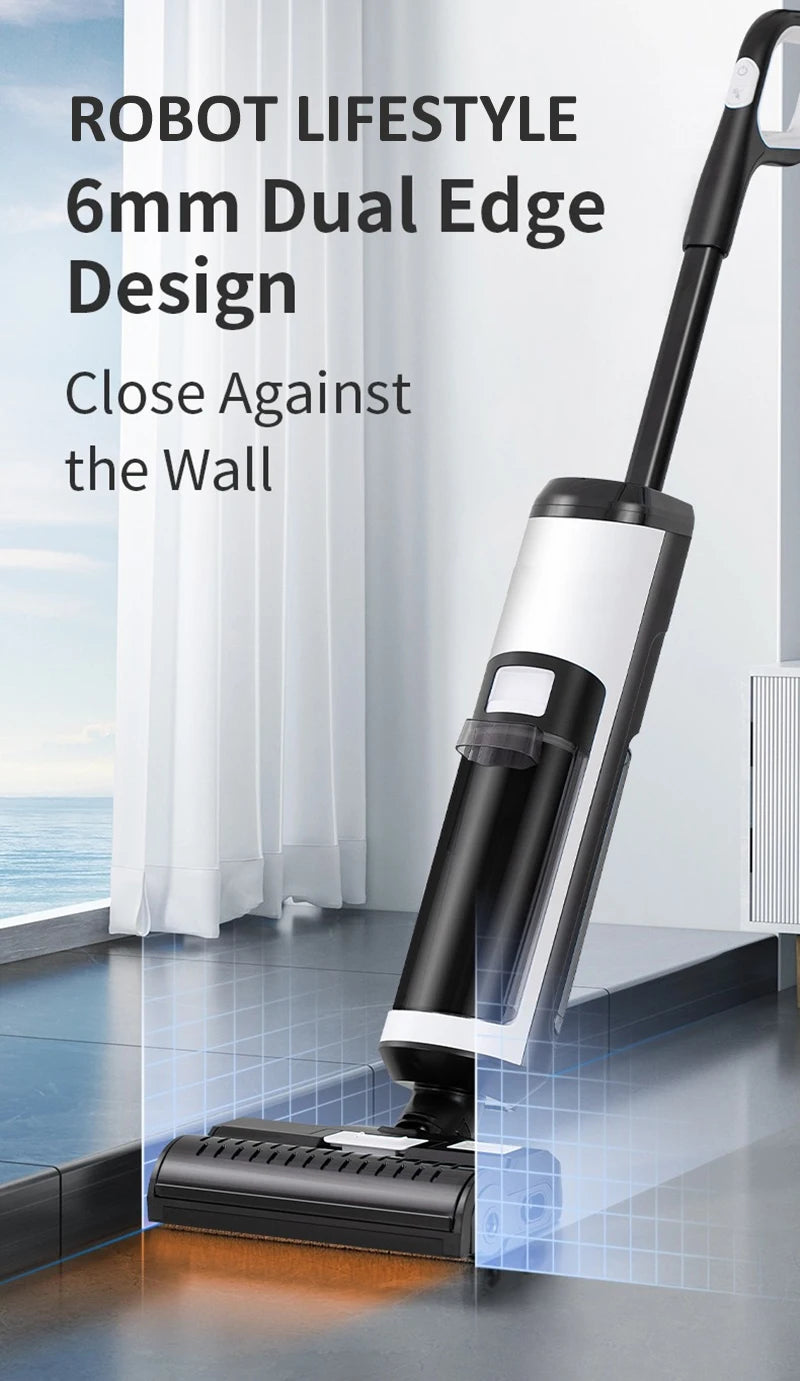 Cordless Handheld Vacuum Cleaner Wet Dry Cleaning Robot RL9Max 14000pa Super Strong Suction Self Heating Brush 4000mAh Battery