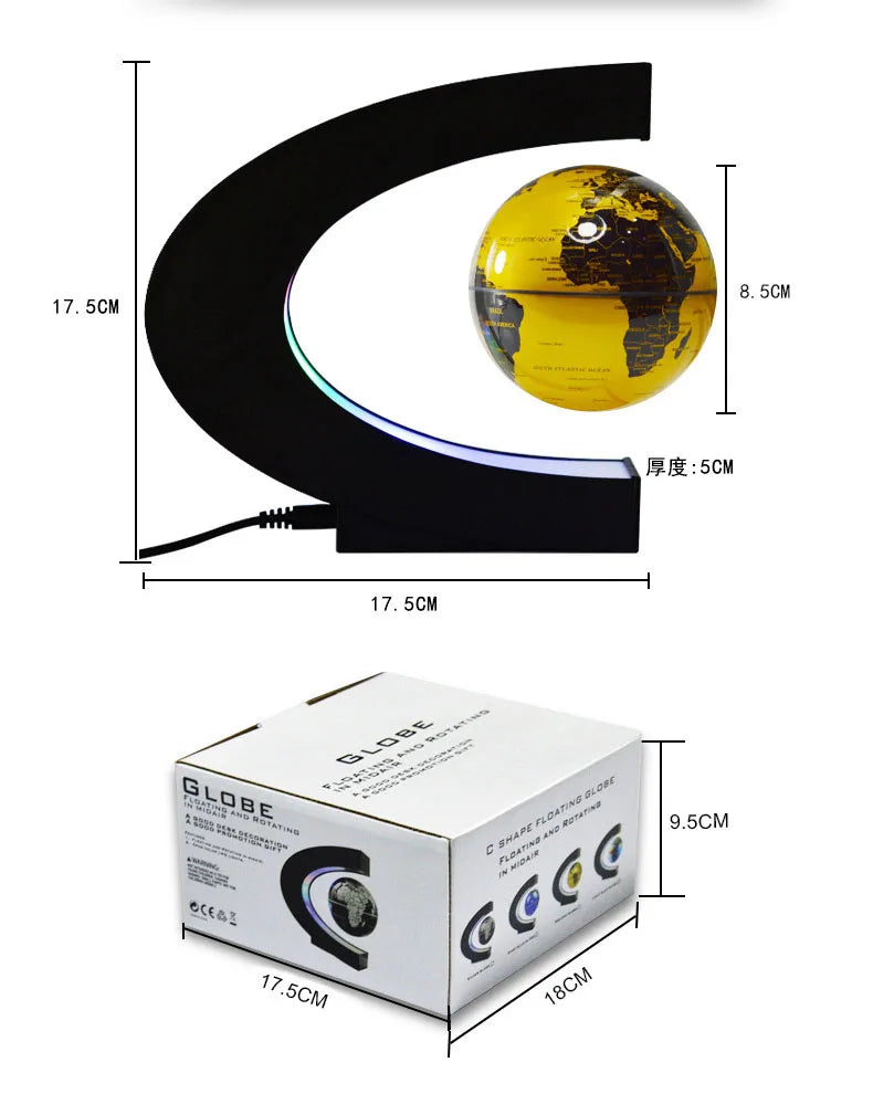 Magnetic Levitation Earth Light Novelty Ball Light Home Decoration Floating Electronic Antigravity Lamp LED Birthday Gifts