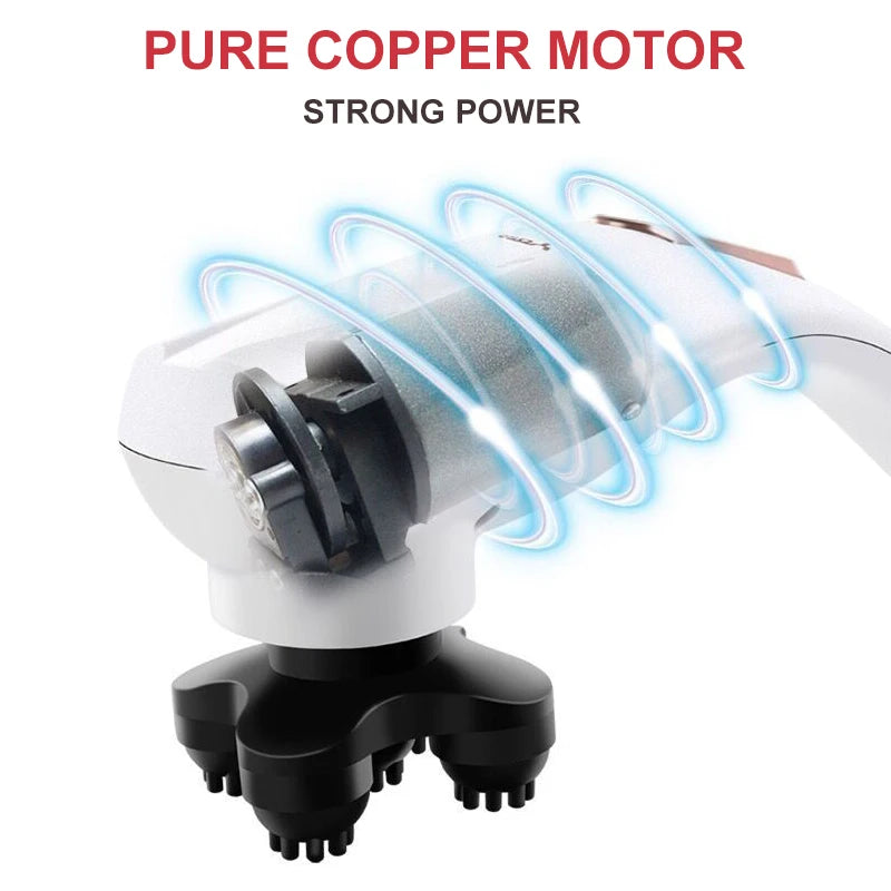 2025 NEW Electric Handheld Dolphin Massage Stick Shoulder Neck Tapping Cervical Spine Waist Legs Whole Body Meridian Relaxation