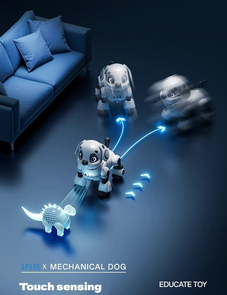 Latest Electric Intelligent Robot Dog Toy Remote Control Car For Children Gesture Dual SensationRacing Boy Gift robots kids toys