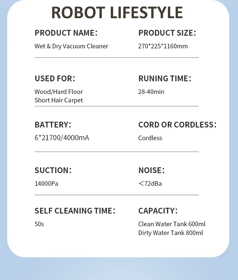 Cordless Handheld Vacuum Cleaner Wet Dry Cleaning Robot RL9Max 14000pa Super Strong Suction Self Heating Brush 4000mAh Battery