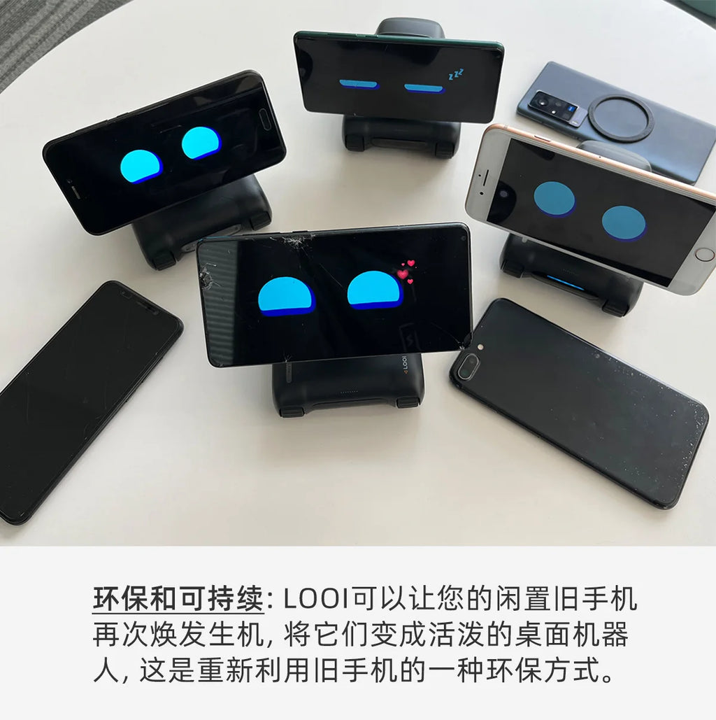 LOOI Robot Wireless Charging 15W Smart Desktop Robot Mobile AI Assistant Face Recognition Gesture Interaction Voice Dialogue