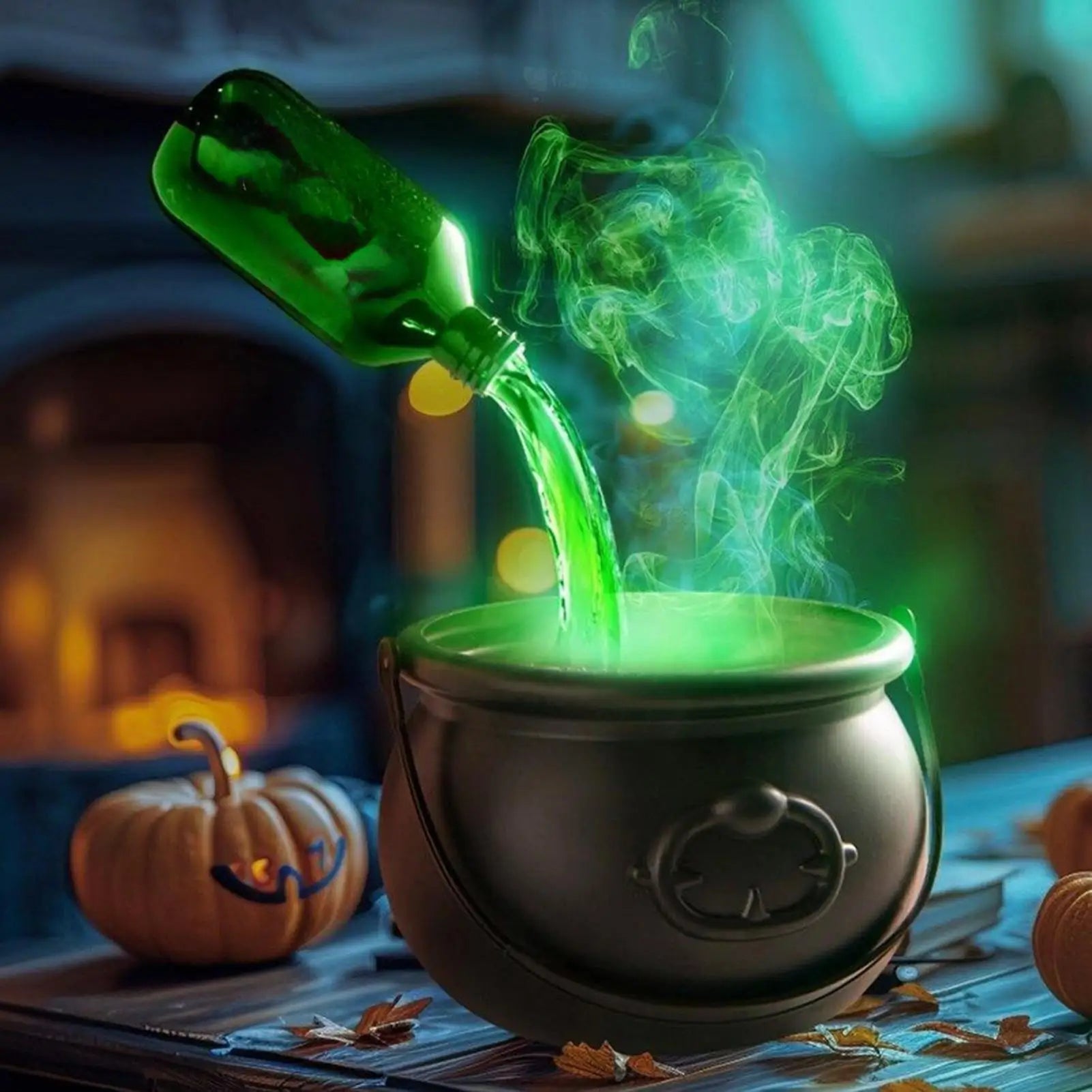 Halloween Cauldron Halloween Haunted House Decor Spooky Cauldron with Fume Effect for Homeowners Event Planners School