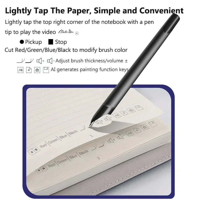 AI Bluetooth Digital Handwriting Note Book A5 Smart Sync Pen Diary Writing Set Cloud Notebook Drawing Writing Pads Playback Note