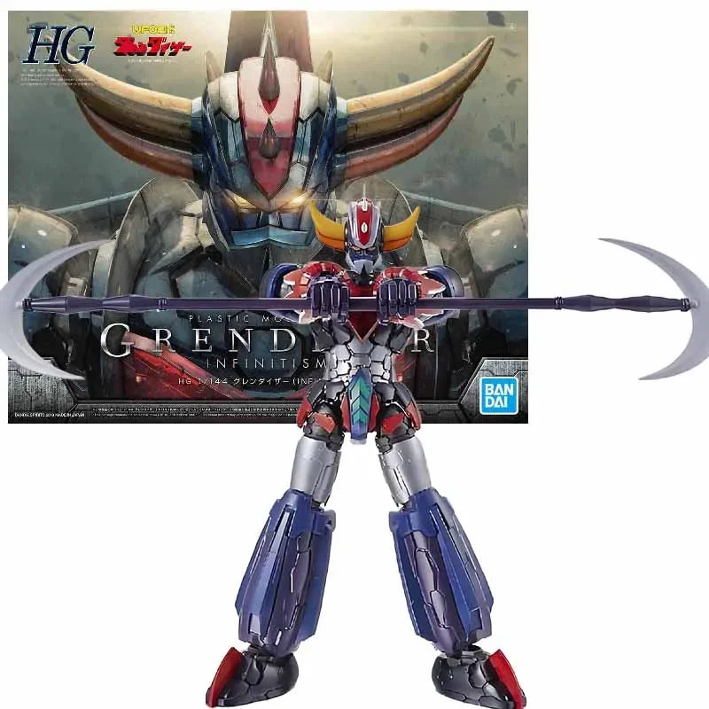 In Stock BANDAI Original HG 1/144 INFINITISM GRENDIZER  Assembly Model Toys Collectible Model Ornaments Gifts for Children