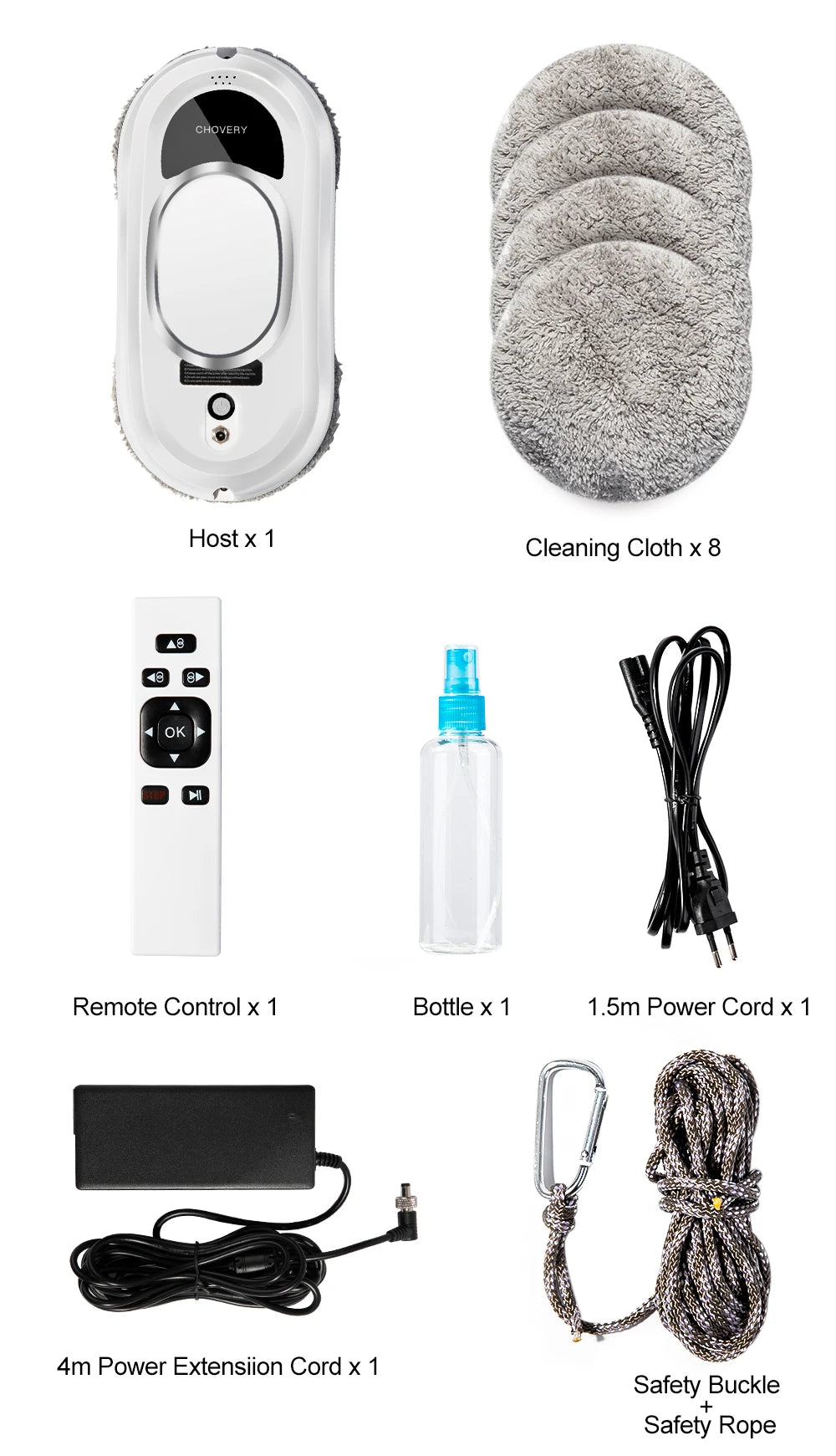 CHOVERY Robot vacuum cleaner window cleaning robot window cleaner electric glass limpiacristales remote control