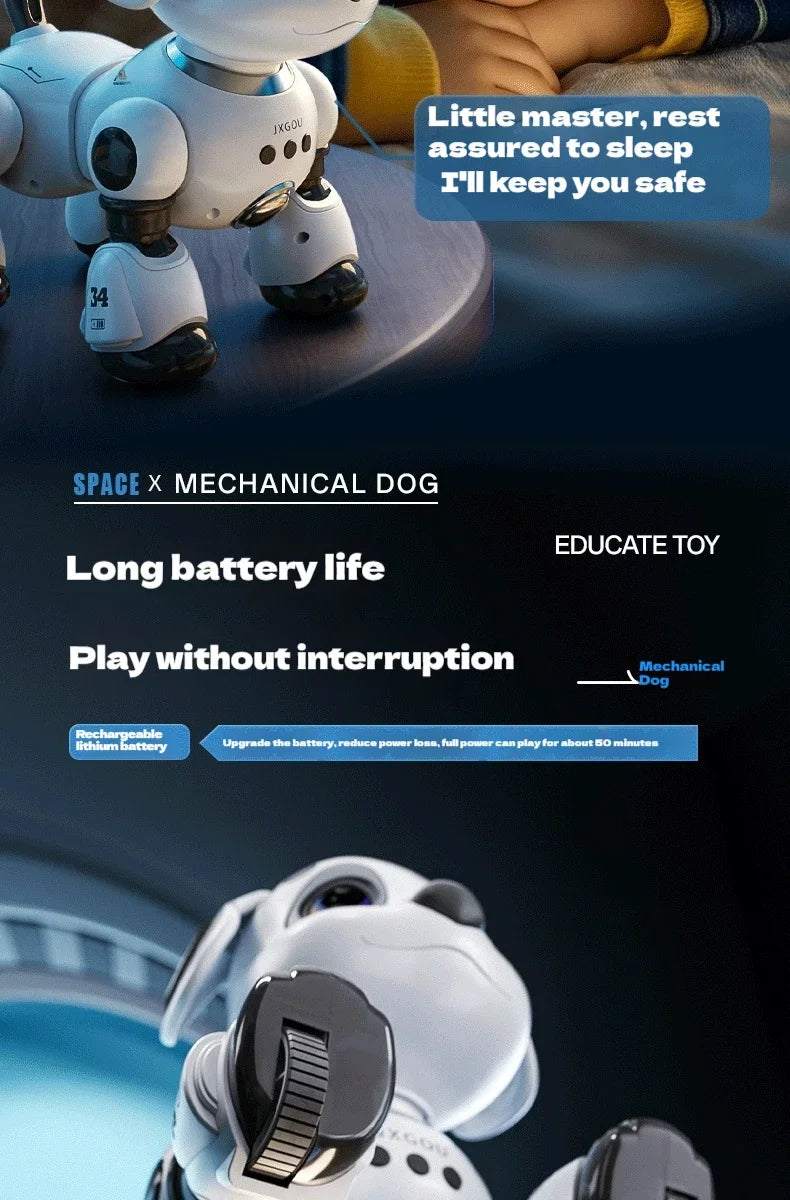 Latest Electric Intelligent Robot Dog Toy Remote Control Car For Children Gesture Dual SensationRacing Boy Gift robots kids toys