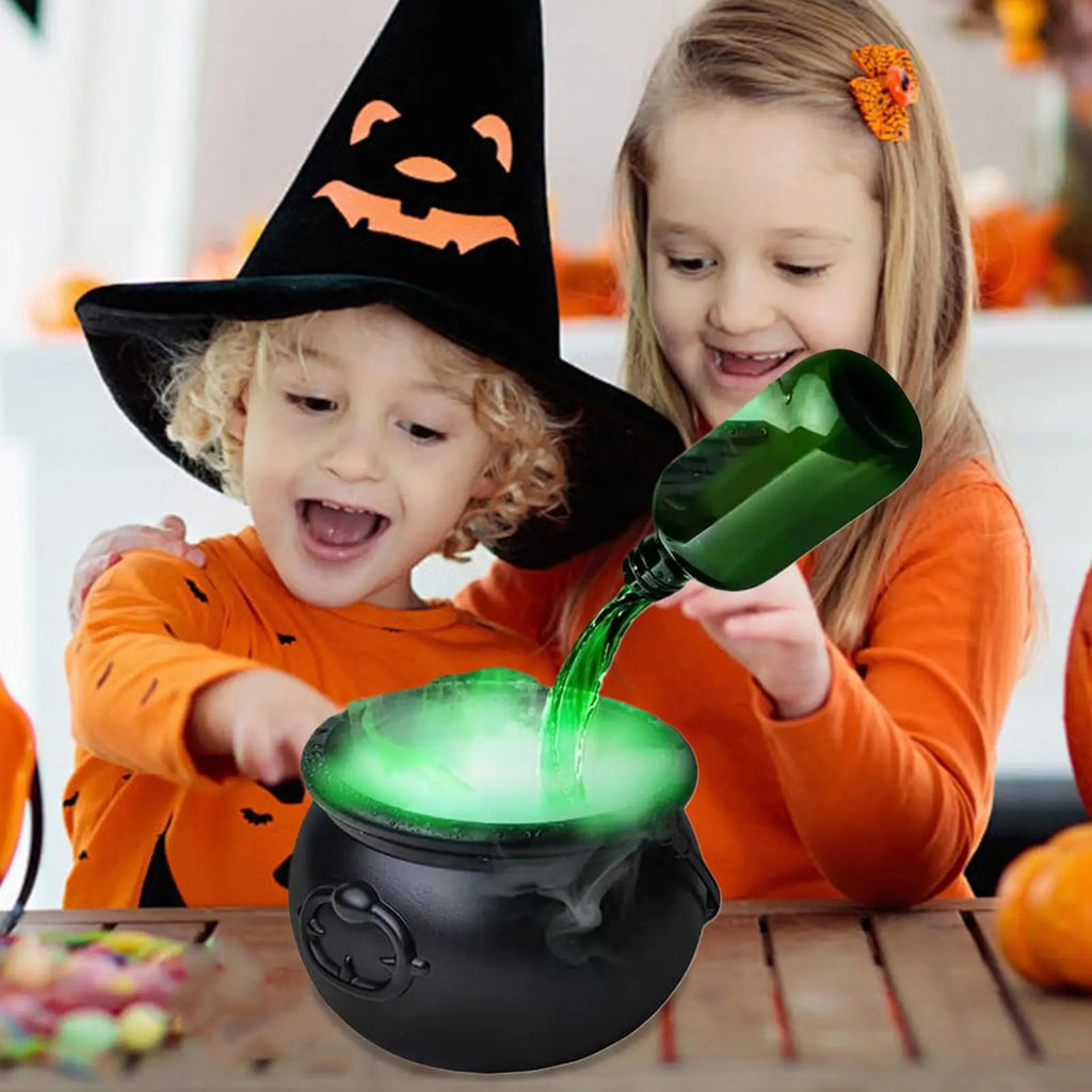 Halloween Cauldron Halloween Haunted House Decor Spooky Cauldron with Fume Effect for Homeowners Event Planners School