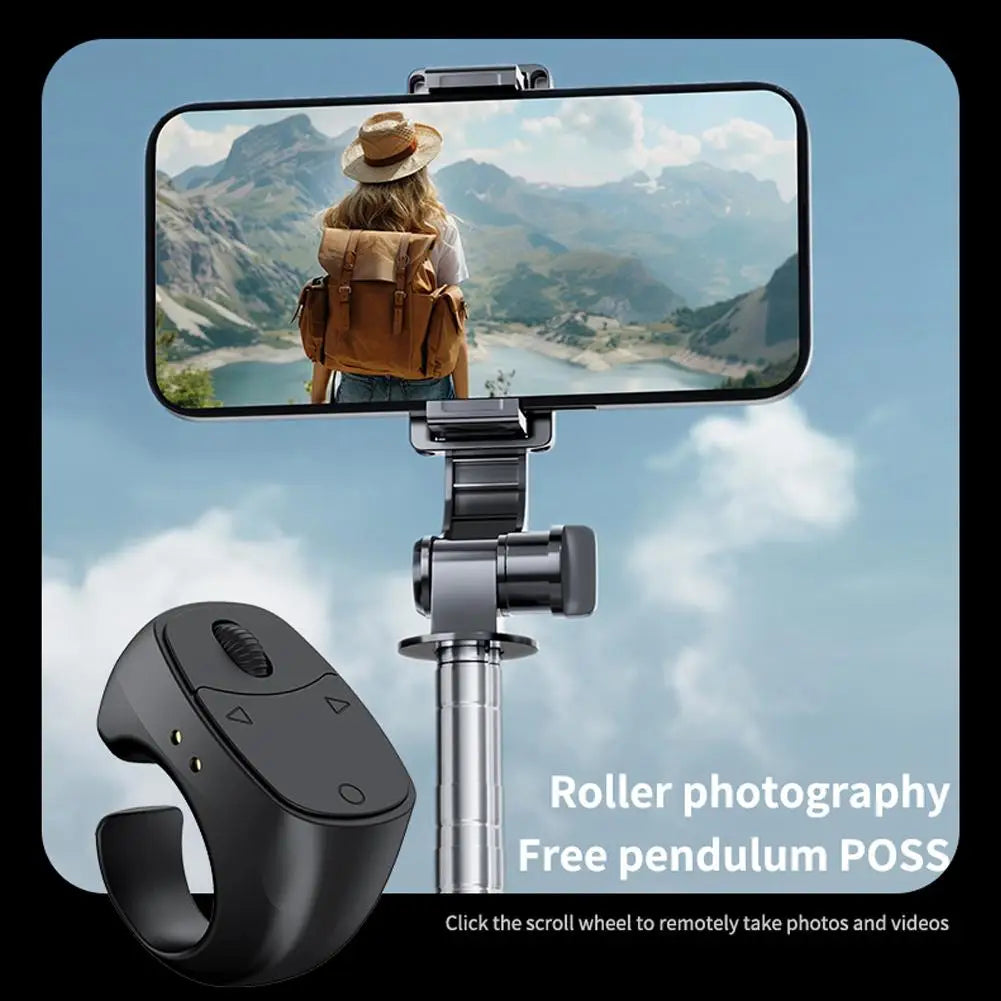 Bluetooth Page Turner Remote with Scroll Wheel - for eBooks, Videos; Wireless Shutter, Phone Stand Compatible (Volume Zoom)