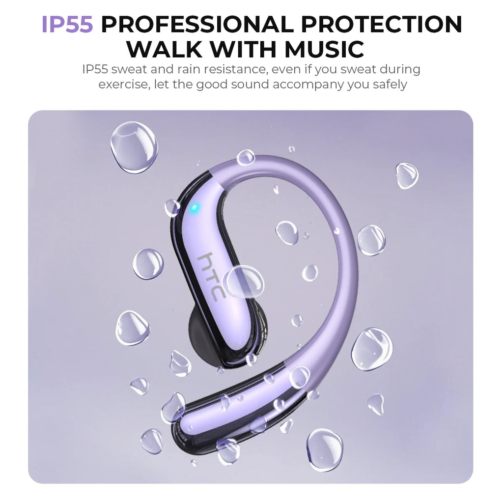 Translator HTC NE23 OWS Wireless Headphones 6.0 Translation Earphones Dual Noise Reduction Calls IP55 Professional Protection