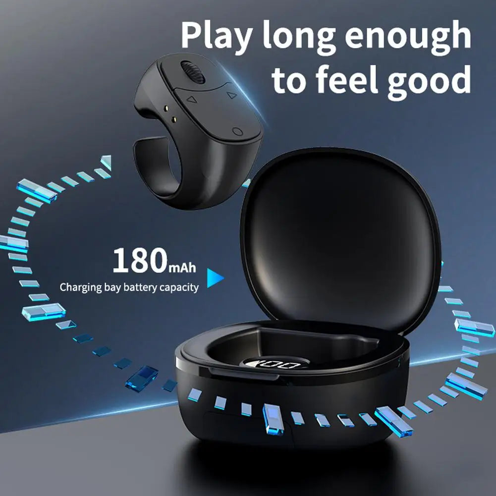 Bluetooth Page Turner Remote with Scroll Wheel - for eBooks, Videos; Wireless Shutter, Phone Stand Compatible (Volume Zoom)