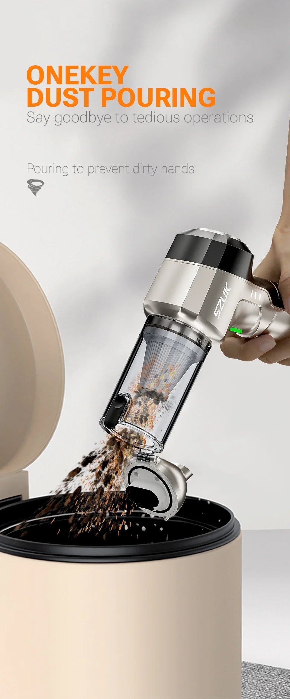 SZUK 9998700PA Car Vacuum Cleaner Strong Suction Cordless Wireless Car Cleaner Portable HandHeld Vacuum Cleaner Cleaning Machine