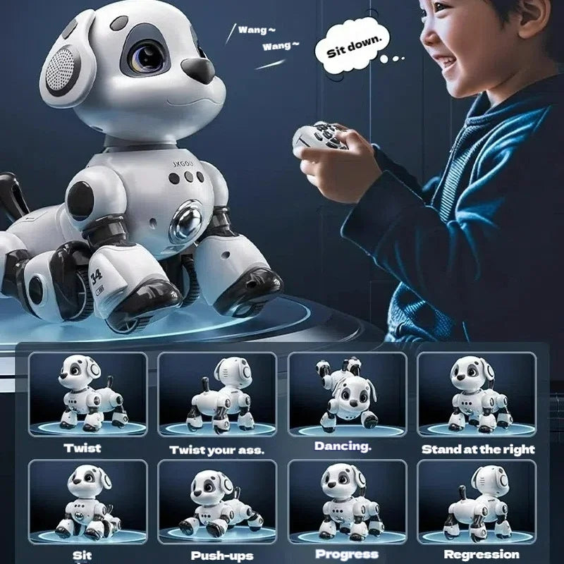Latest Electric Intelligent Robot Dog Toy Remote Control Car For Children Gesture Dual SensationRacing Boy Gift robots kids toys