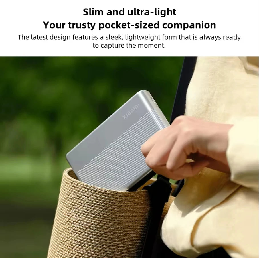 Xiaomi Portable Photo Printer 1S Bluetooth 5.2 Thermal Printer Multifunctional Pocket Printer for Smartphone and Tablet