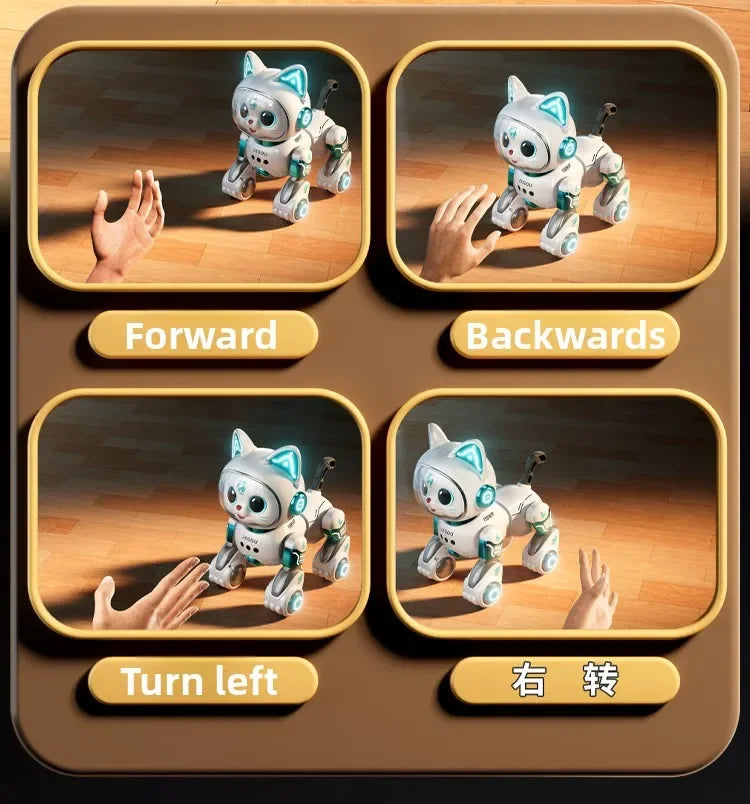 Smart Robotic Cat Toy - Interactive Walking & Meowing Robot for 1-3 Year Old Boys/Girls w/Remote Control