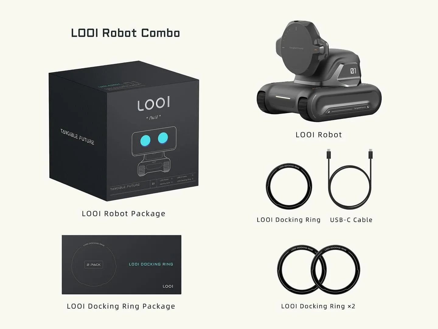 LOOI Robot Wireless Charging 15W Smart Desktop Robot Mobile AI Assistant Face Recognition Gesture Interaction Voice Dialogue